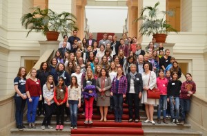 Die Teilnehmerinnen des Girls' Day 2014 bei der SPD-Fraktion im Abgeordnetenhaus Berlin